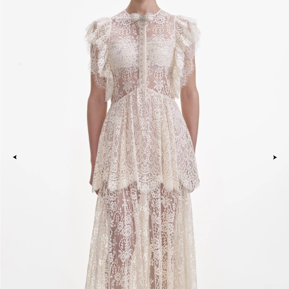 Self-Portrait Lace Maxi Dress
